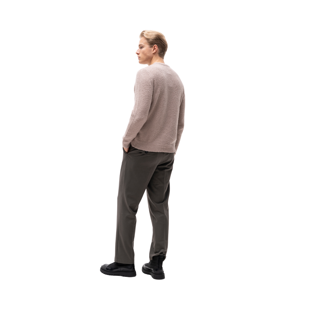 Marcello Crew Neck Knit - Greige