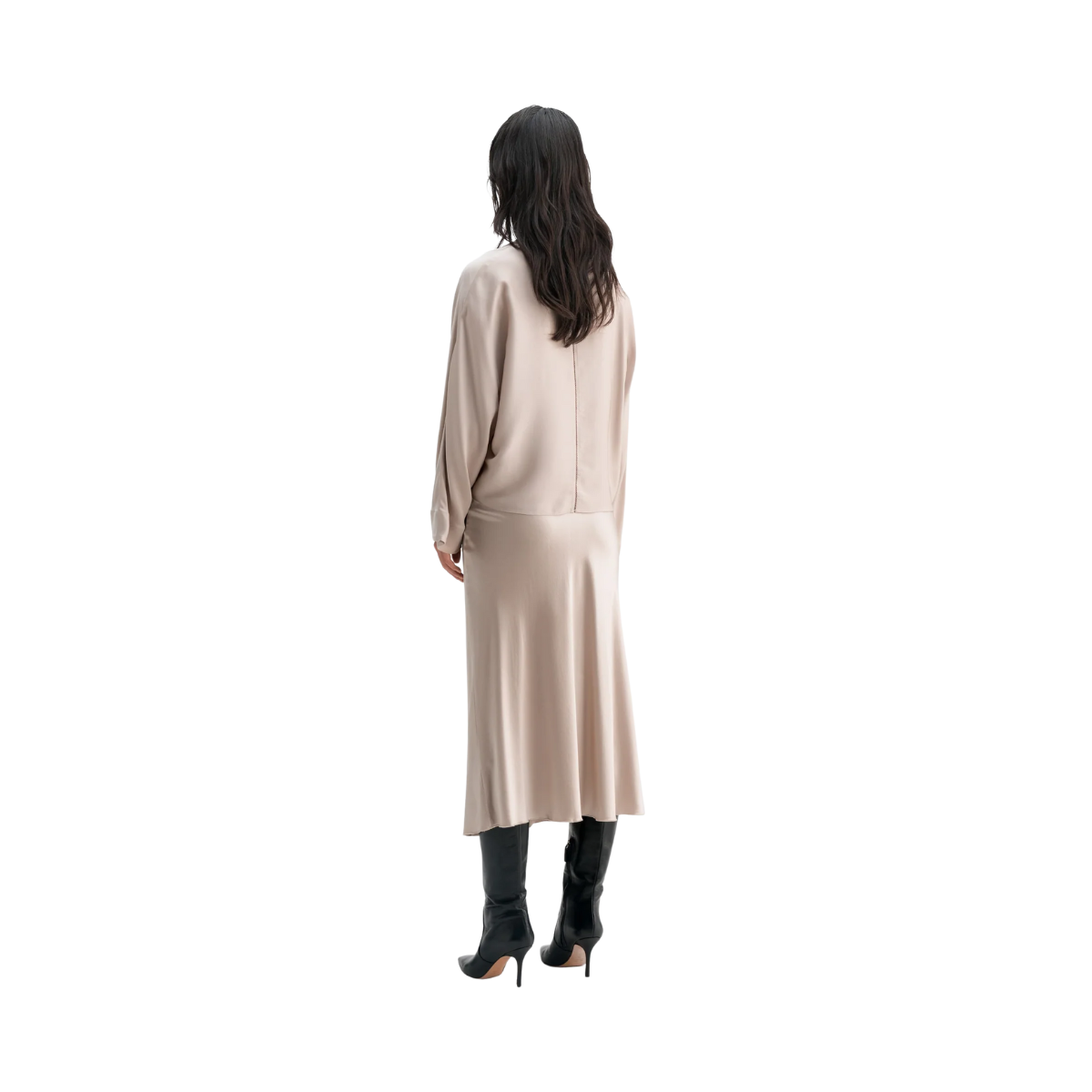 Hana satin skirt - Greige