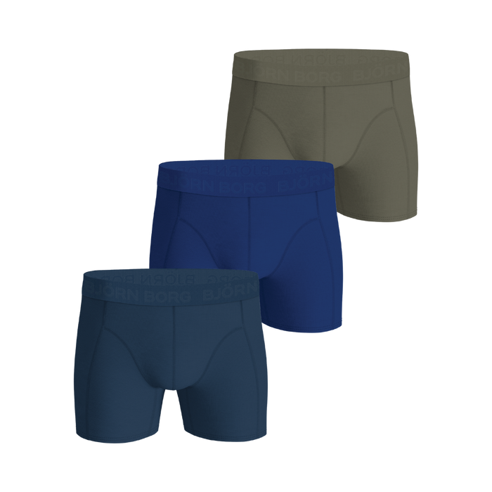 Cotton Stretch Boxer 3P - Green/Blue/Navy