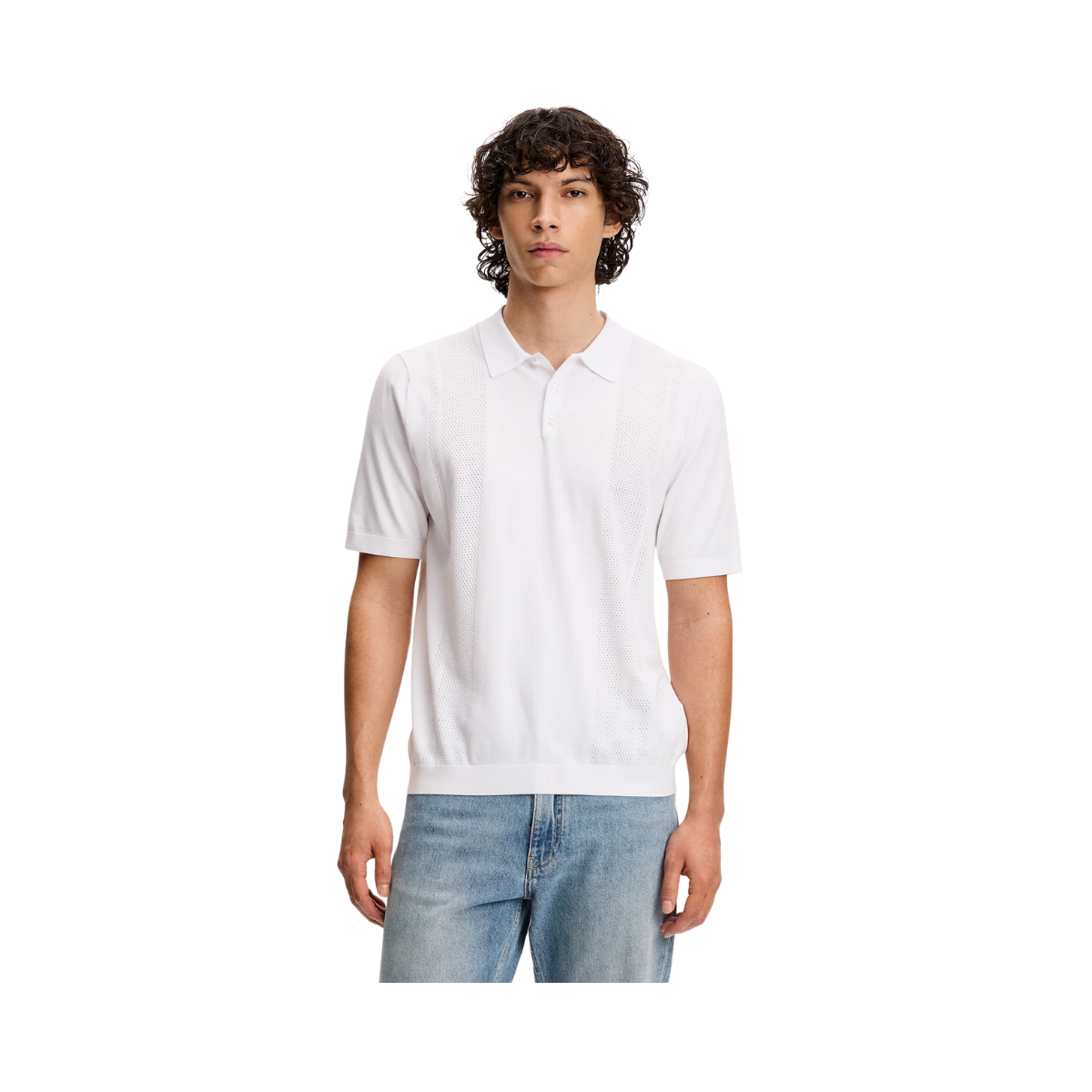 Reymond Seasonal Knit Polo - White