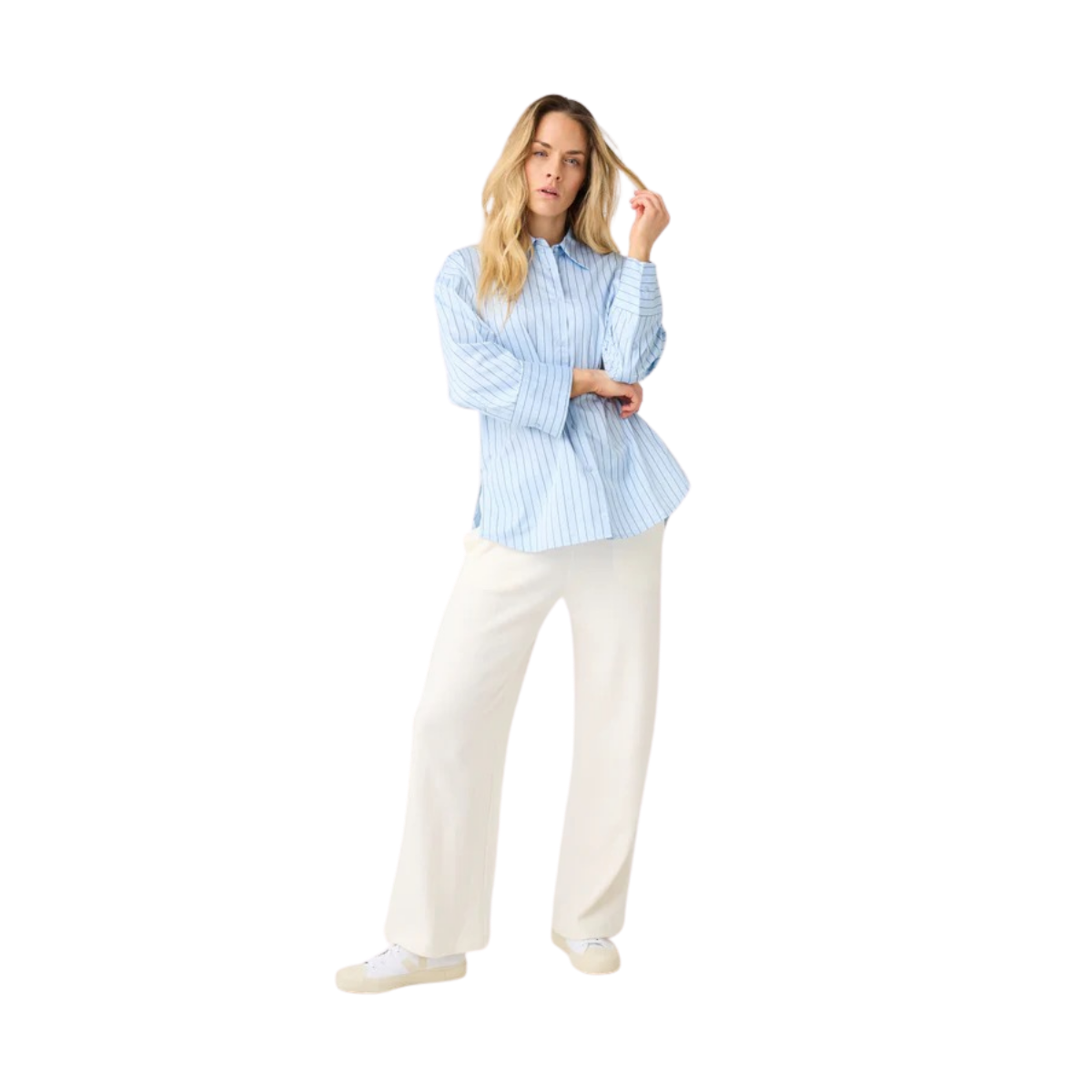 Relaxed Stripe Shirt - Blue stripe