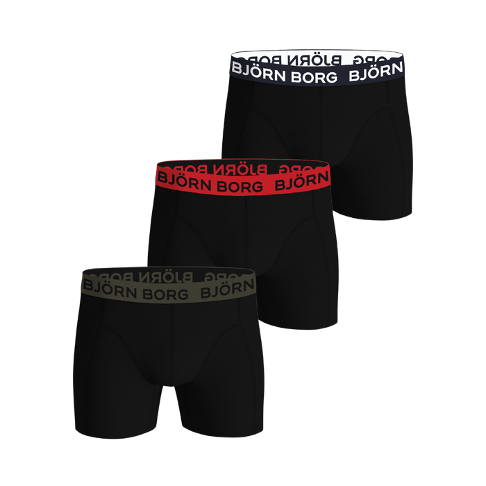 Cotton Stretch Boxer 3P - Black Multi