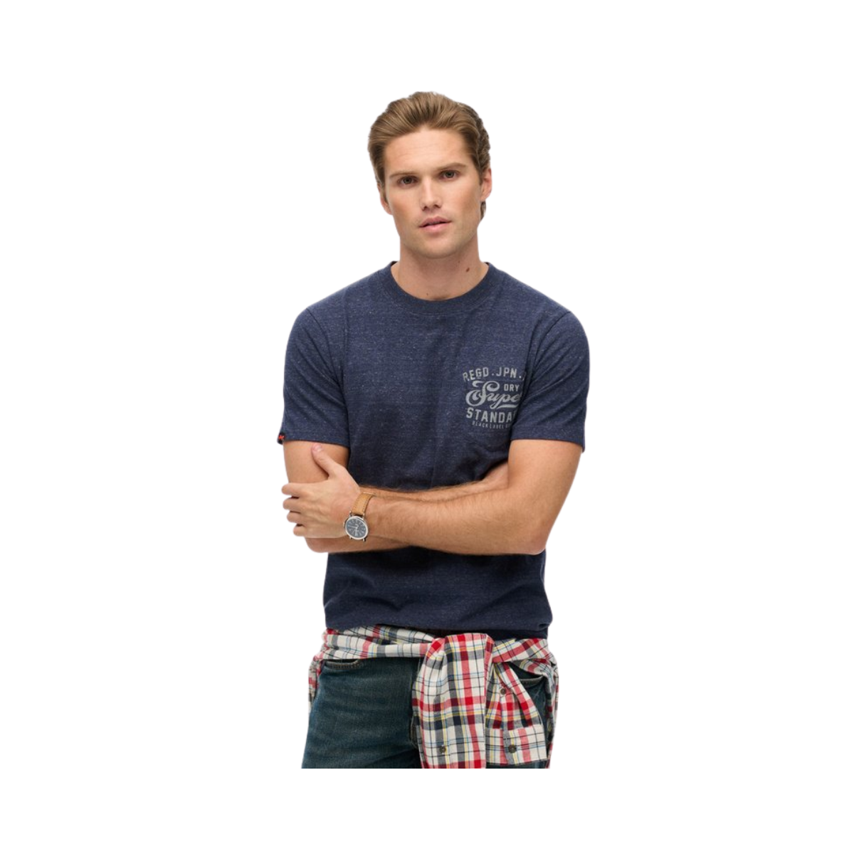 Industrial Relaxed Tee - 1AV Dark Indigo Blue Marl