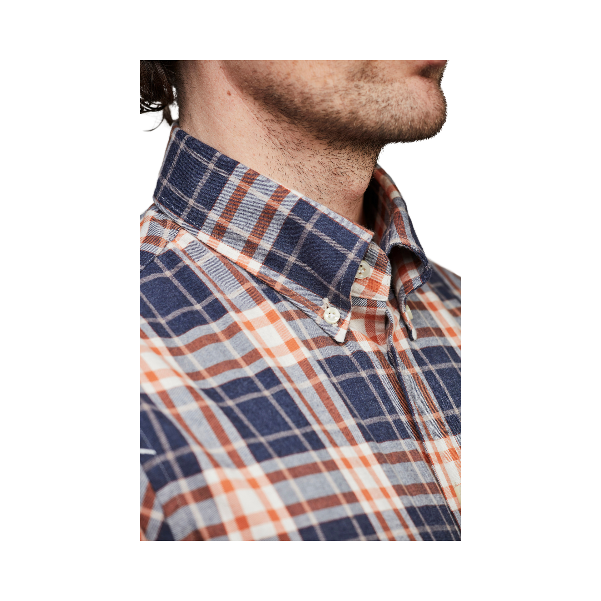 WOOLAND CHECK FLANEL SHIRT - Blue