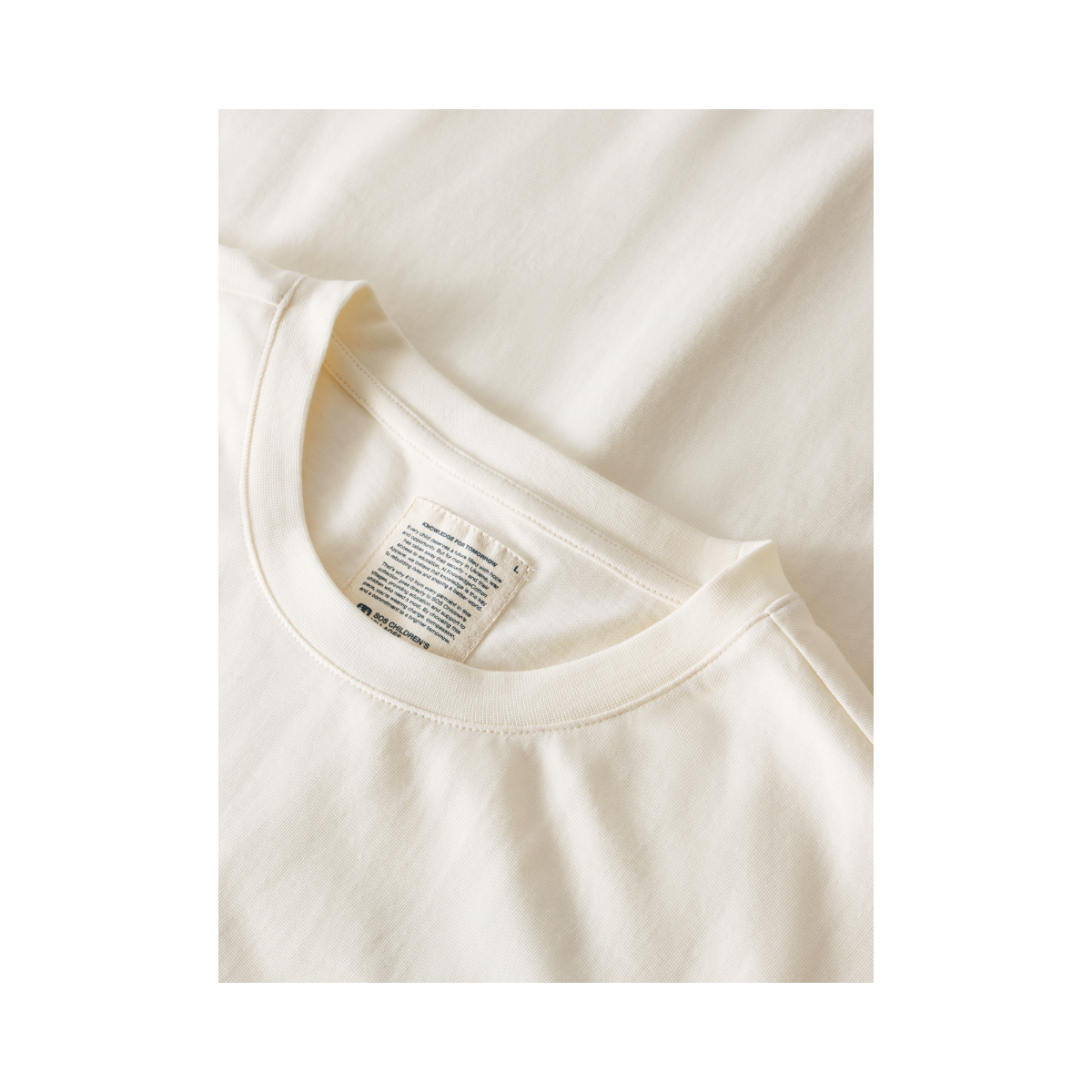 Back Print T-Shirt - Egret