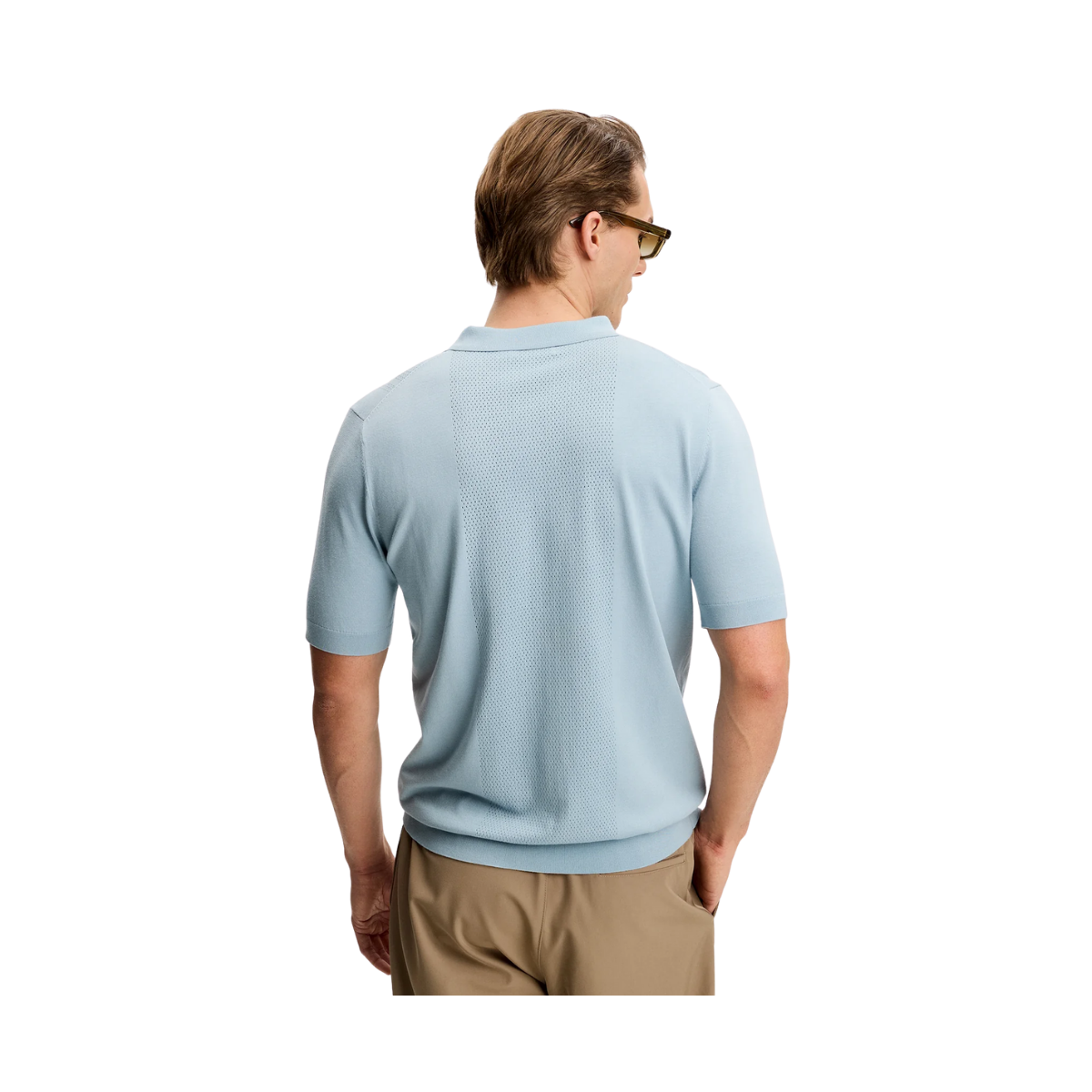 Reymond Seasonal Knit Polo - Forget-Me-Not