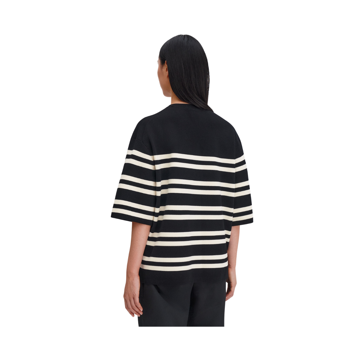 Milano Knit T-shirt - 0323 Black/White
