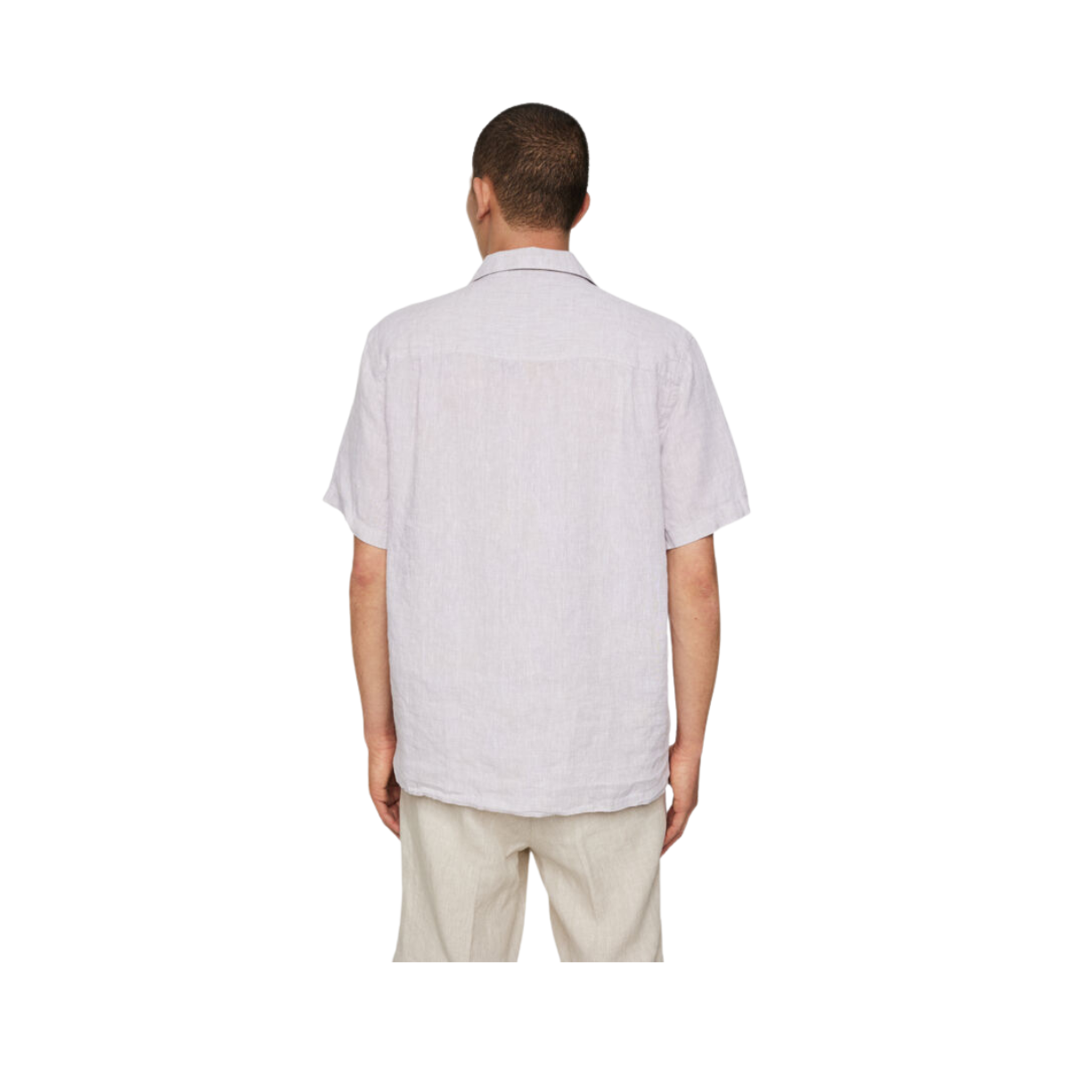 Elio Linen Melange Shirt - Moonbeam