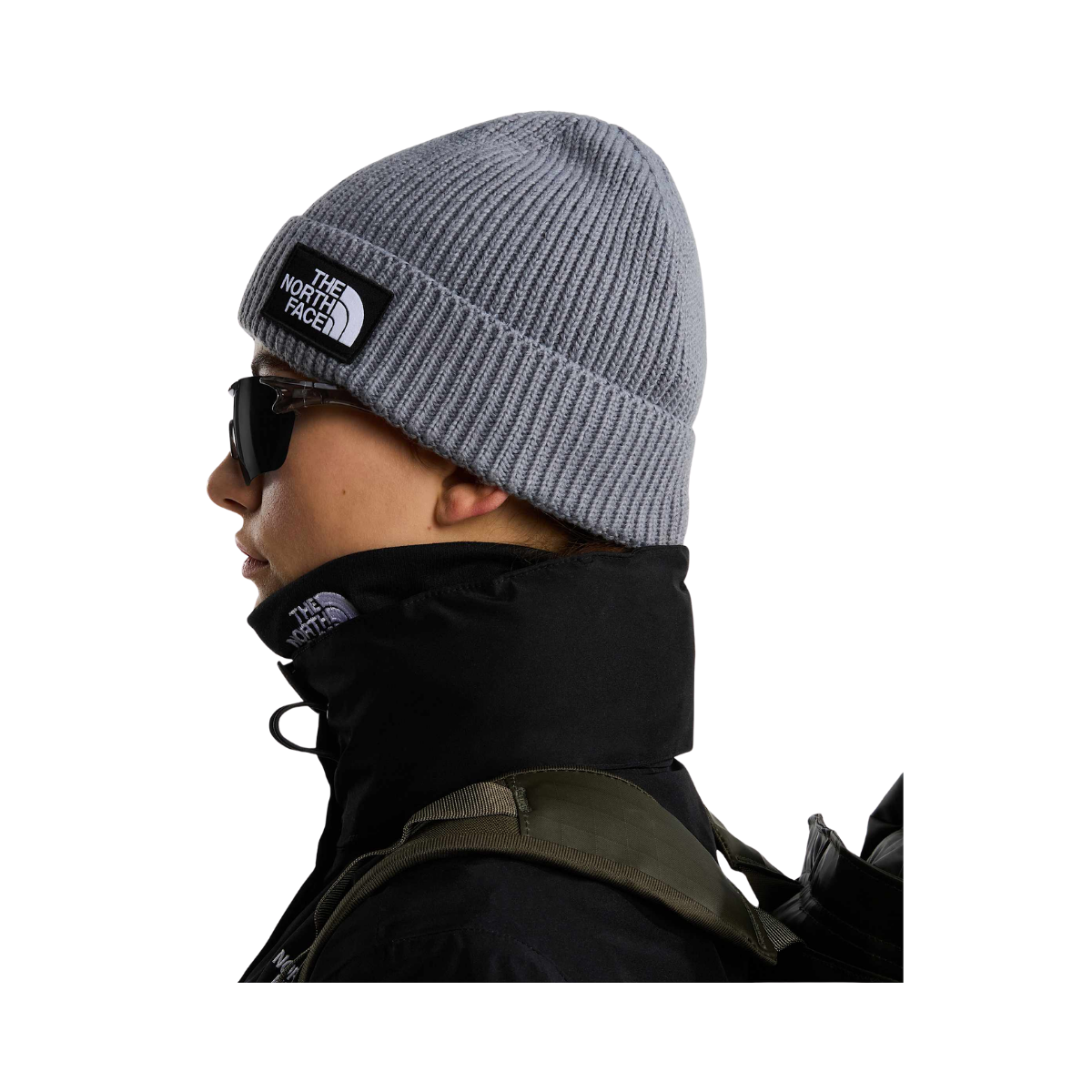Logo Box Cuffed Beanie - Medium Grey Heather