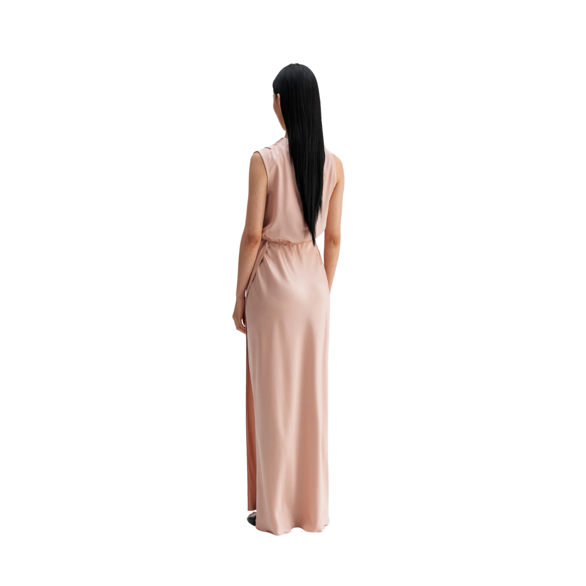 Lima Satin Dress - Dusty Pink