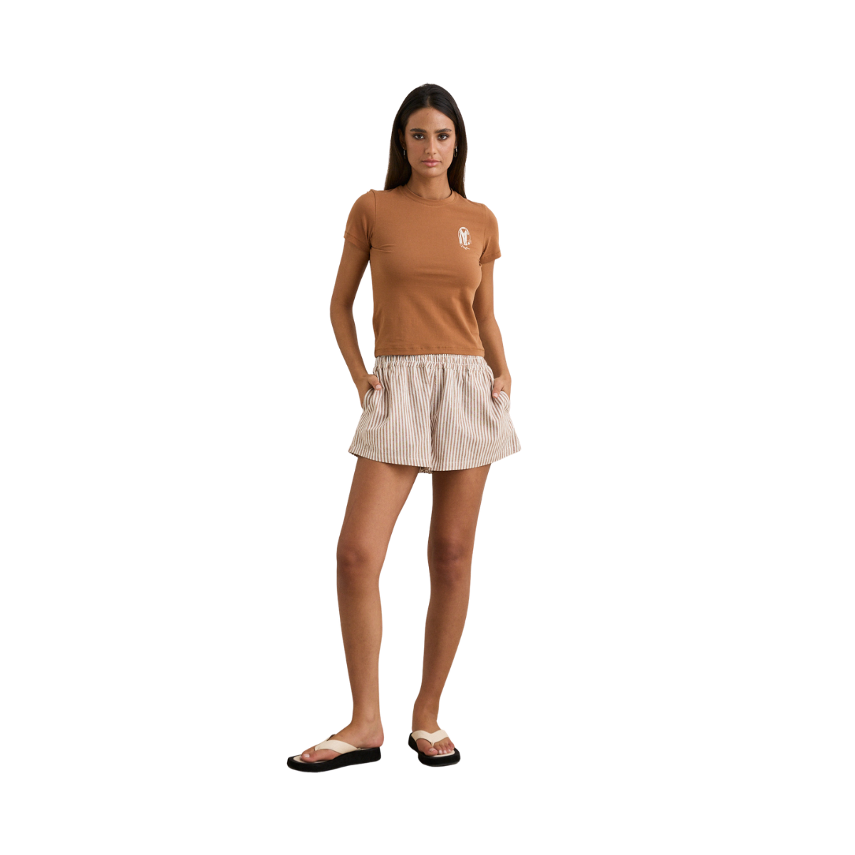 Valley Stripe Short - Tan