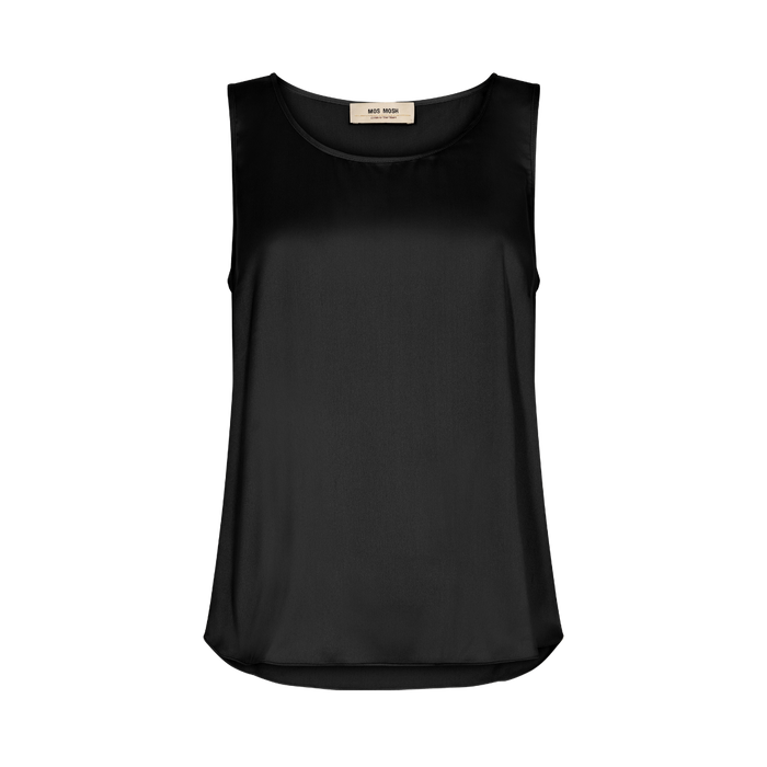 Astrid Silk Tank Top - Black