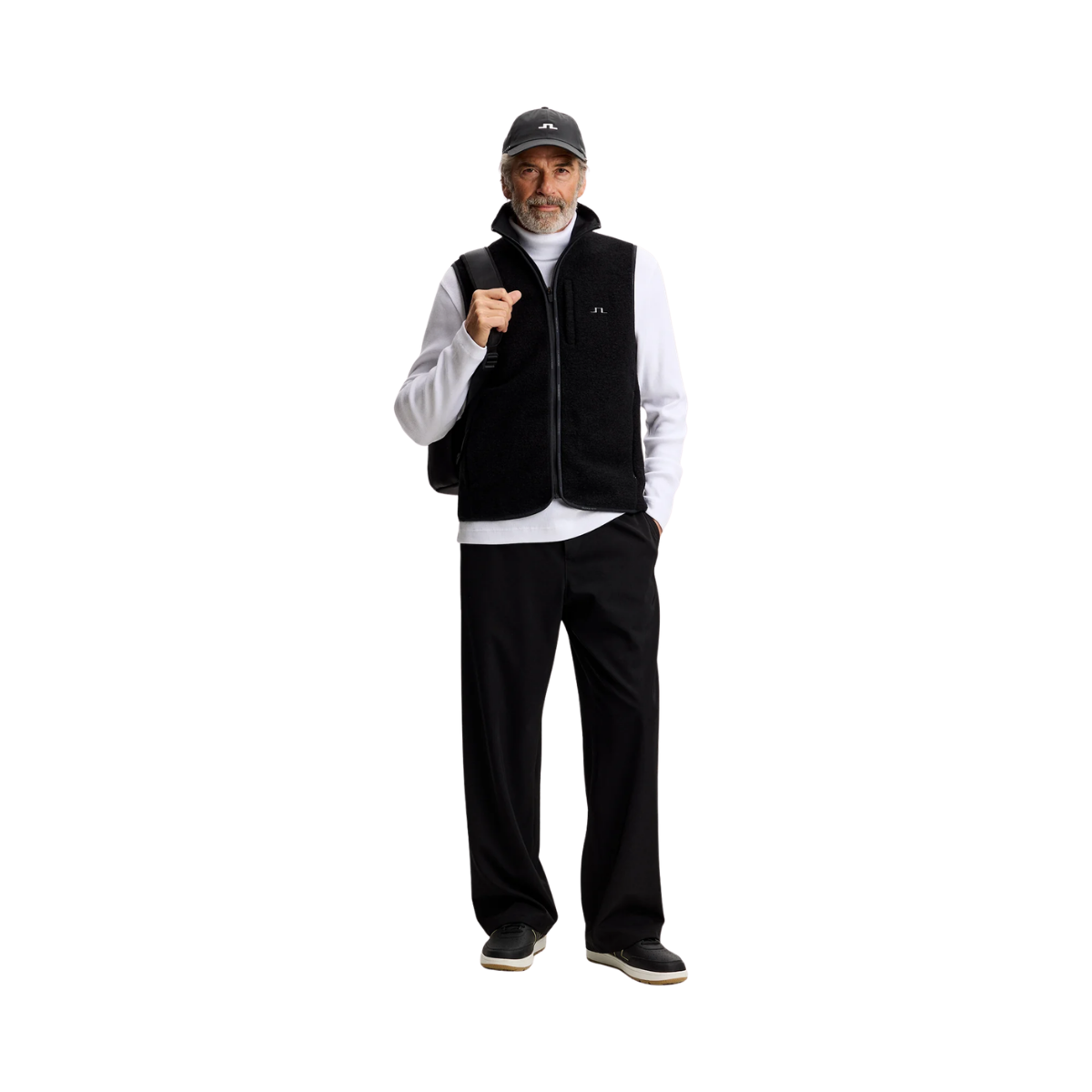 Duncan Wool Fleece Vest - Black