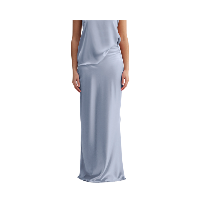 Hana Long Logo Skirt - 05 Denim Blue