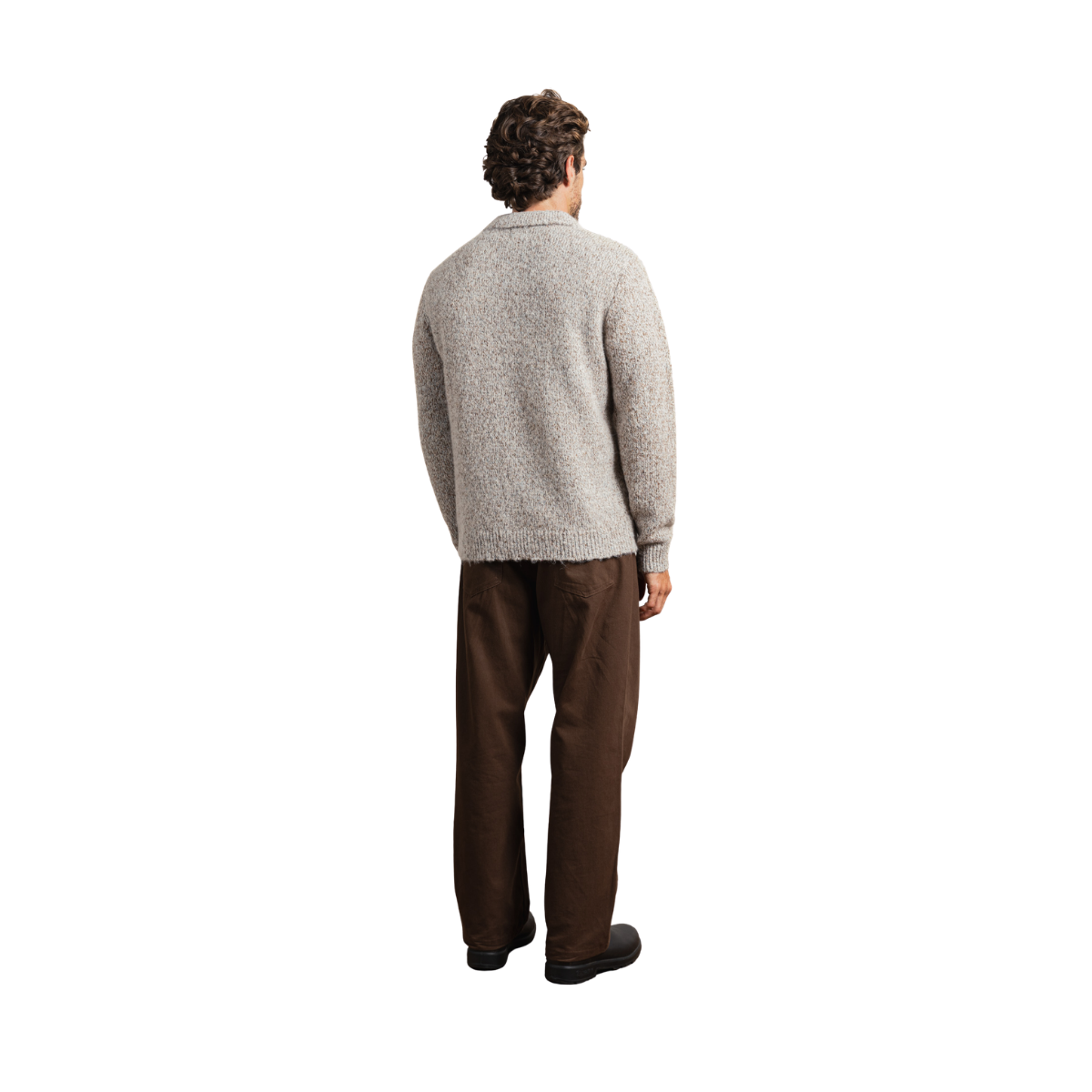 Kinetic Collared Knit - TOBACCO