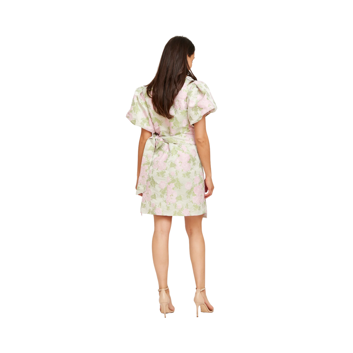 Botanic Dress - Green Flower Print