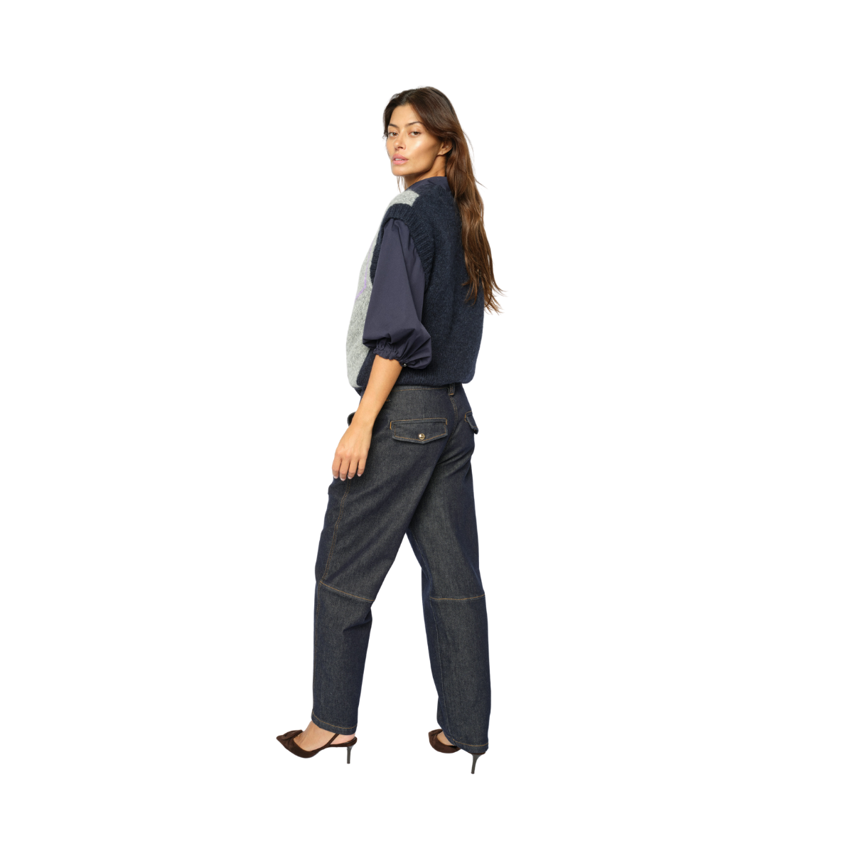 MMAymen Chino Denim Jeans - Dark Blue
