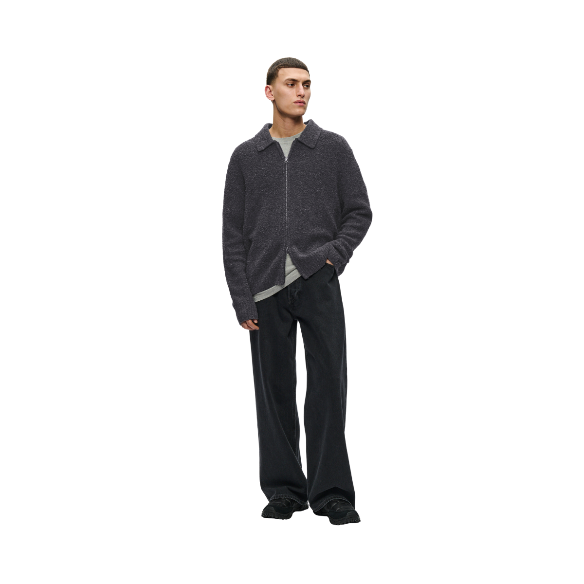 WWAndy Cardigan - Black Sand