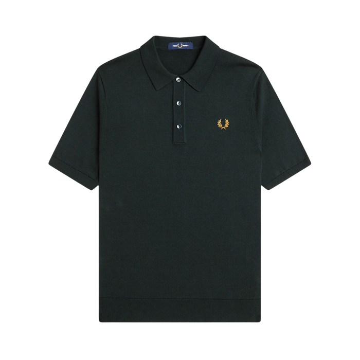 Cotton Knitted Shirt - Night Green