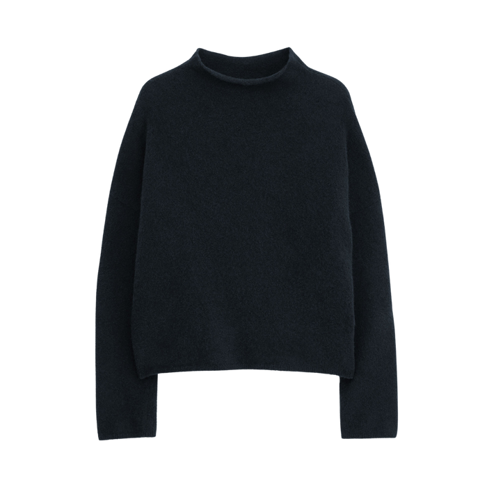Mika Yak Funnelneck Sweater - Black