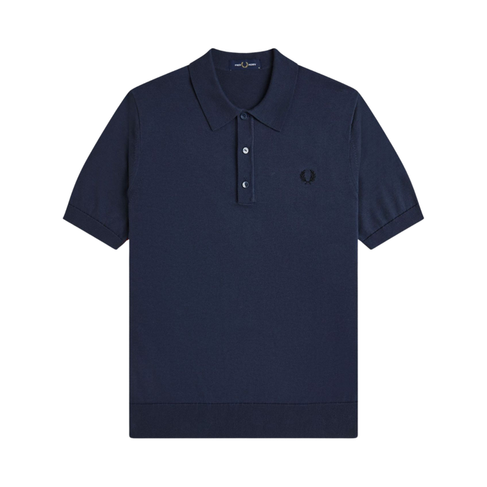 Cotton Knitted Shirt - Dark Airforce