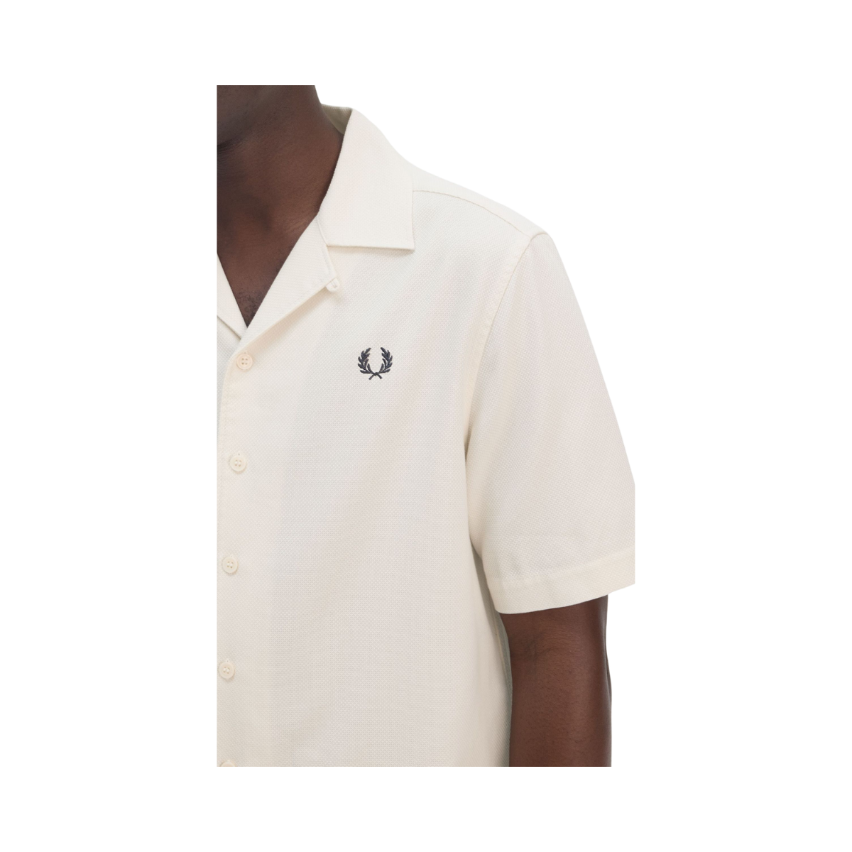 Pique Txtr Rev Collar Shirt - Ecru