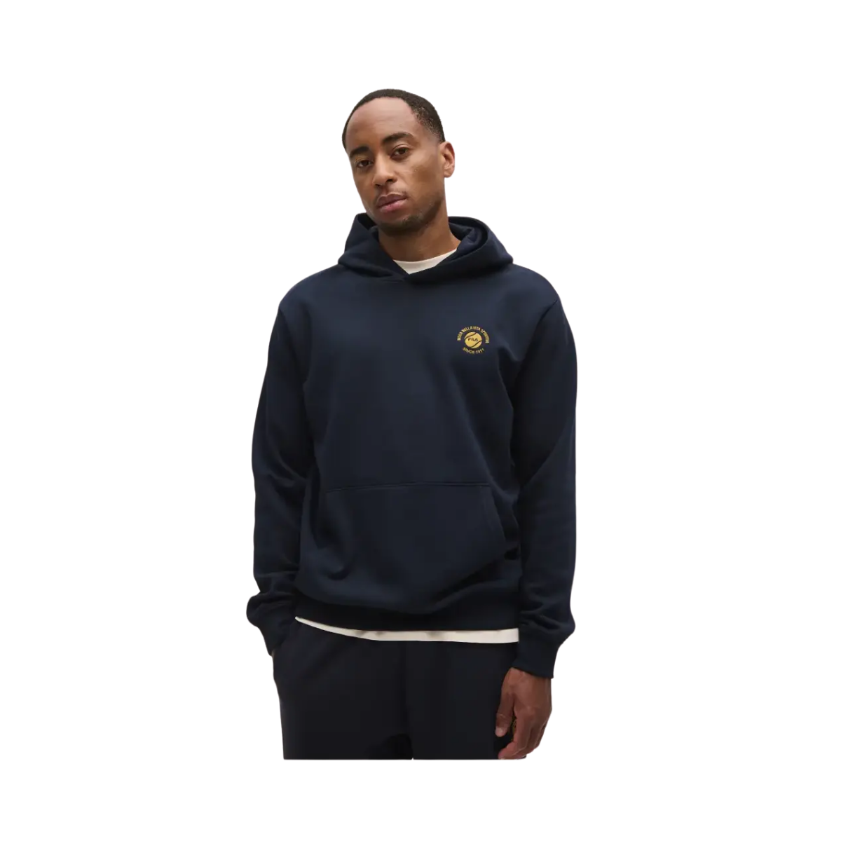 Andalo Graphic Brushed Hoodie - Dark Sapphire
