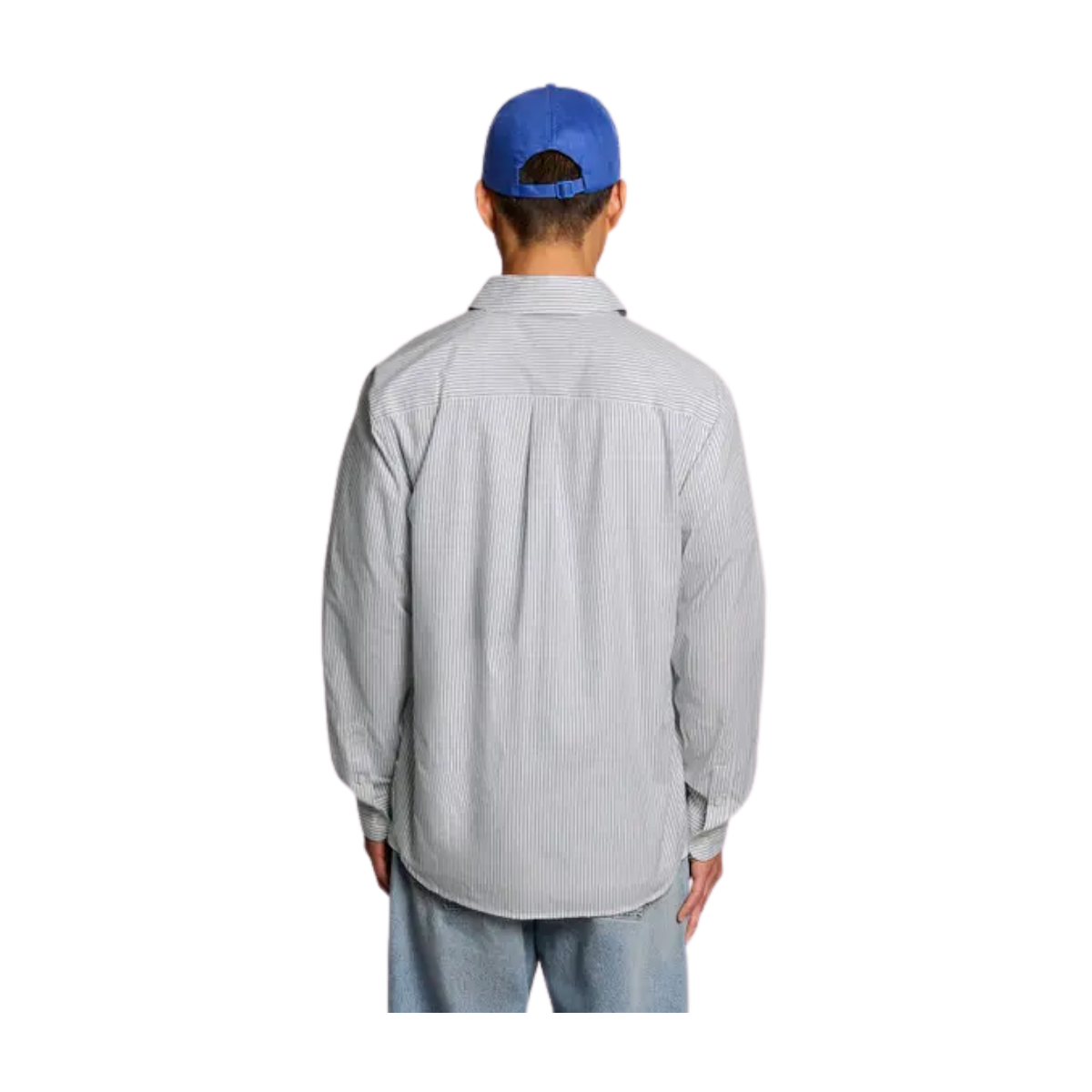Twin Stripe Shirt - White/ Dark Navy