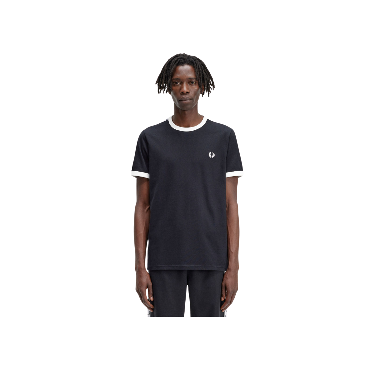 Taped Ringer T-Shirt - Black