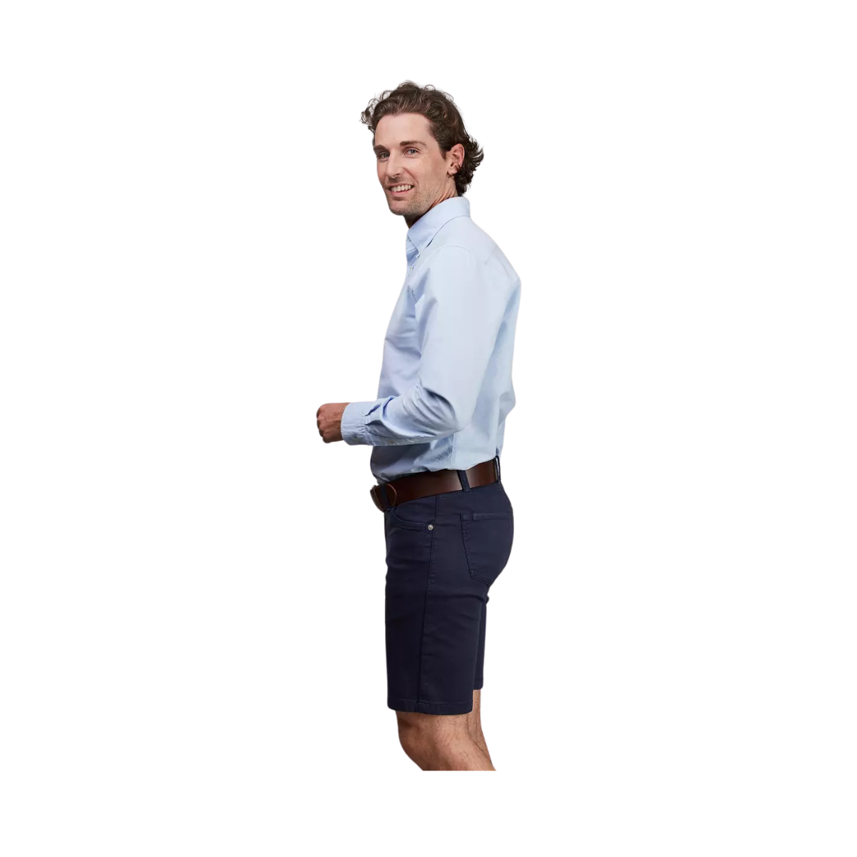 5-PKT PAN OXFORD SHORTS, NAVY 48, S - 48	NAVY 48