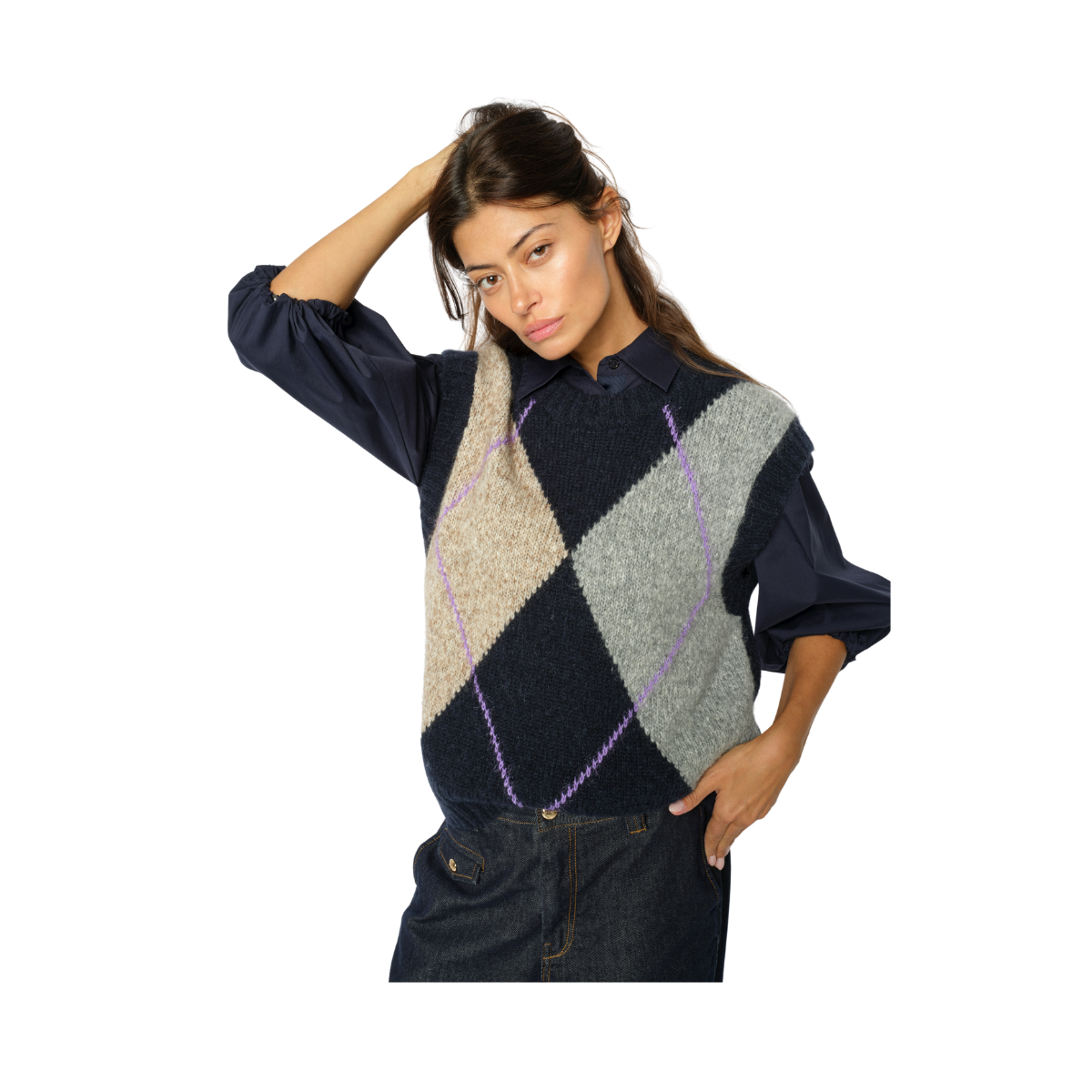MMJennine Knit Vest - Salute Navy
