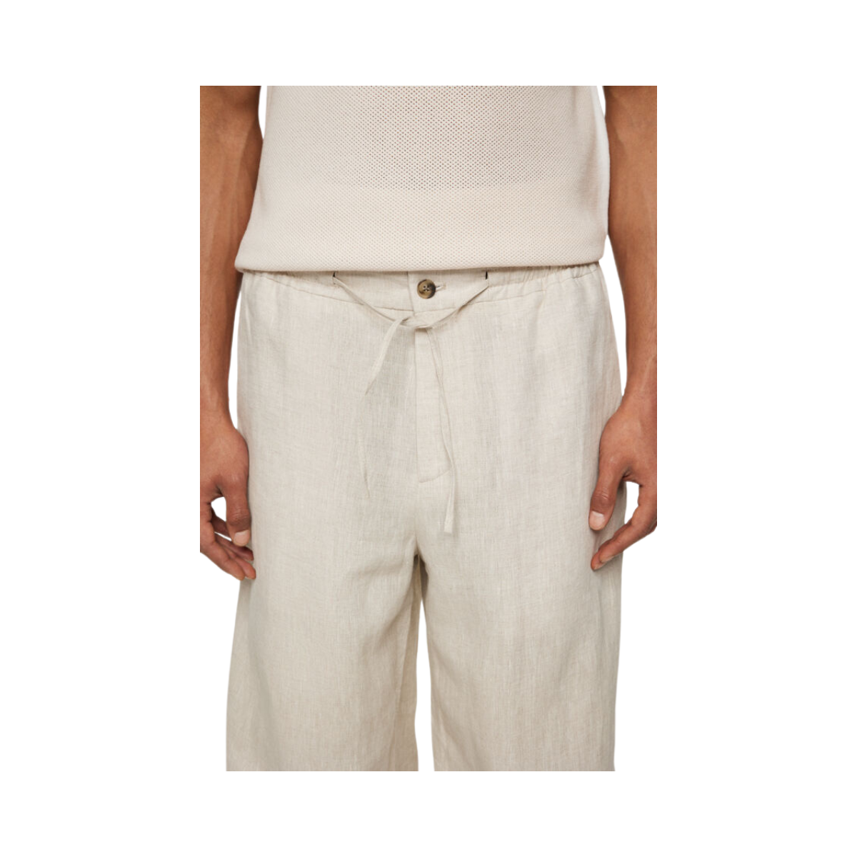 Noah Drape Linen Pants - Moonbeam