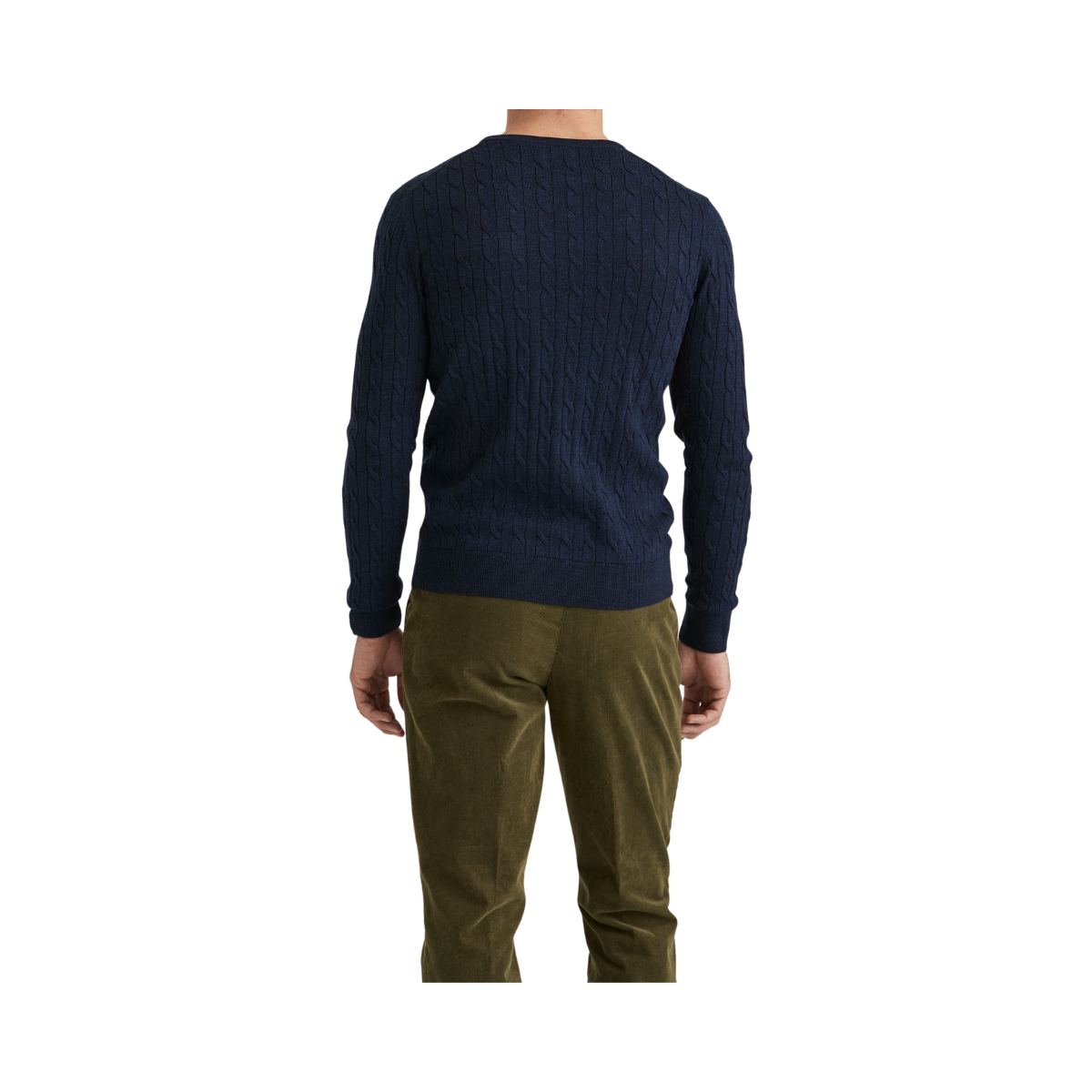 Merino Cable Oneck - Navy