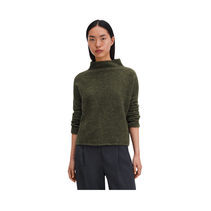 Mika Yak Funnelneck Sweater - Laurel Green