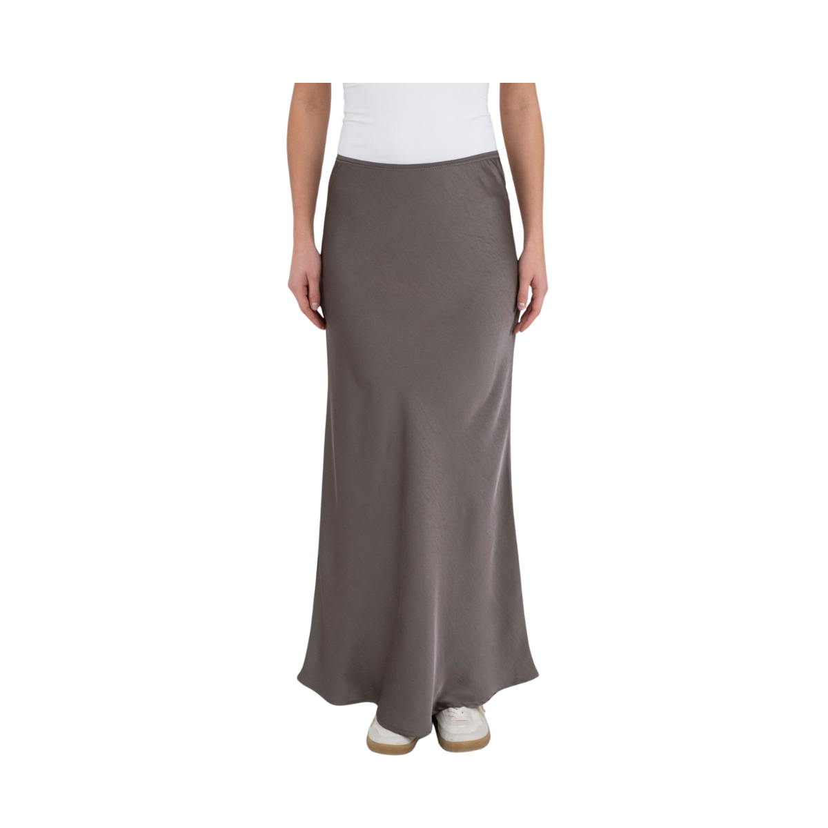 Vicky Heavy Sateen Skirt - Grey