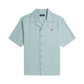 Pique Txtr Rev Collar Shirt - Silver Blue