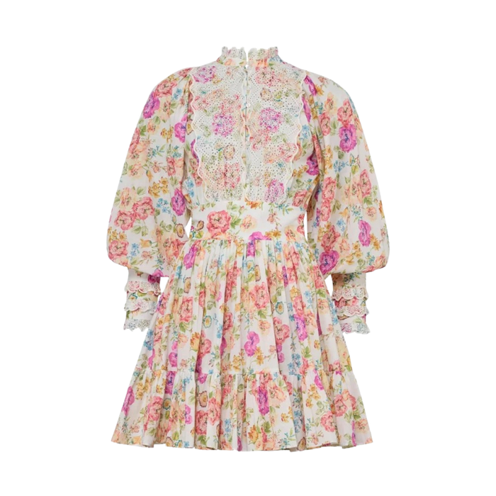 Cotton Slub Mini Dress - Flora