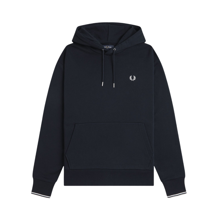 Tipped Hooded Sweatshirt - Navy