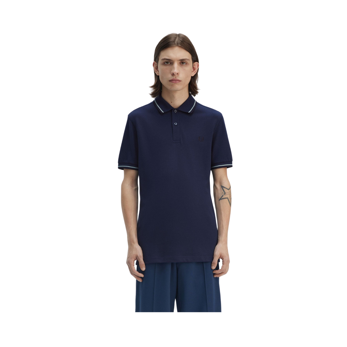 TWIN TIPPED FP SHIRT - Tennis Blue/Silver Blue/Navy
