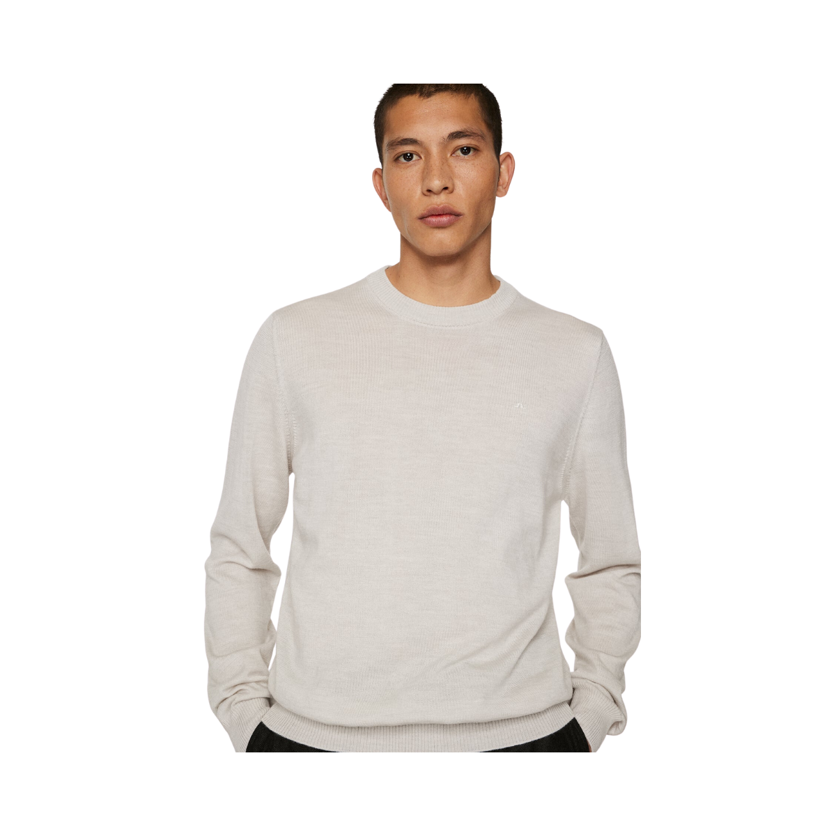 Keane Merino Crew Neck Sweater - Beige