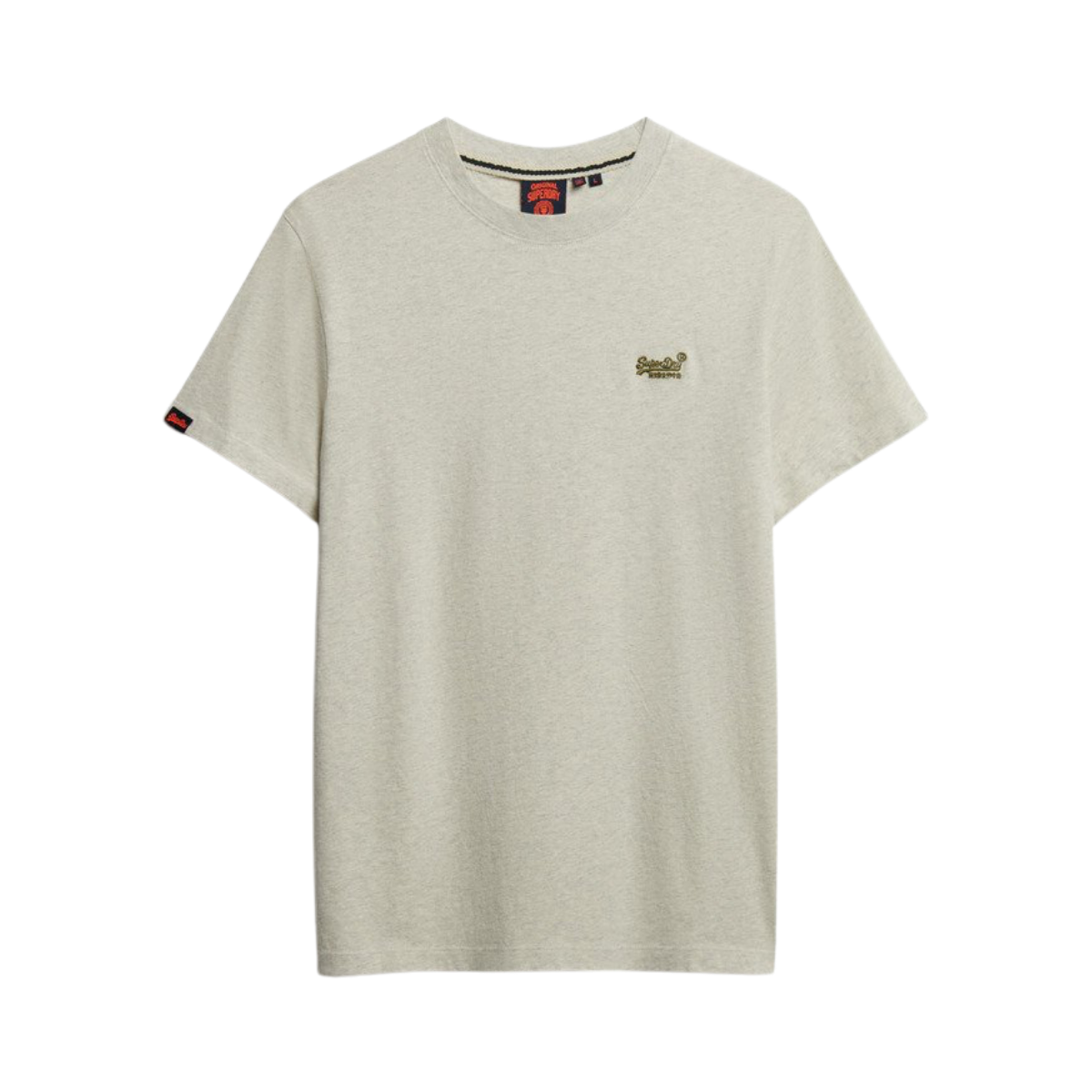 Essential Logo EMB Tee - Straw Grey Marl
