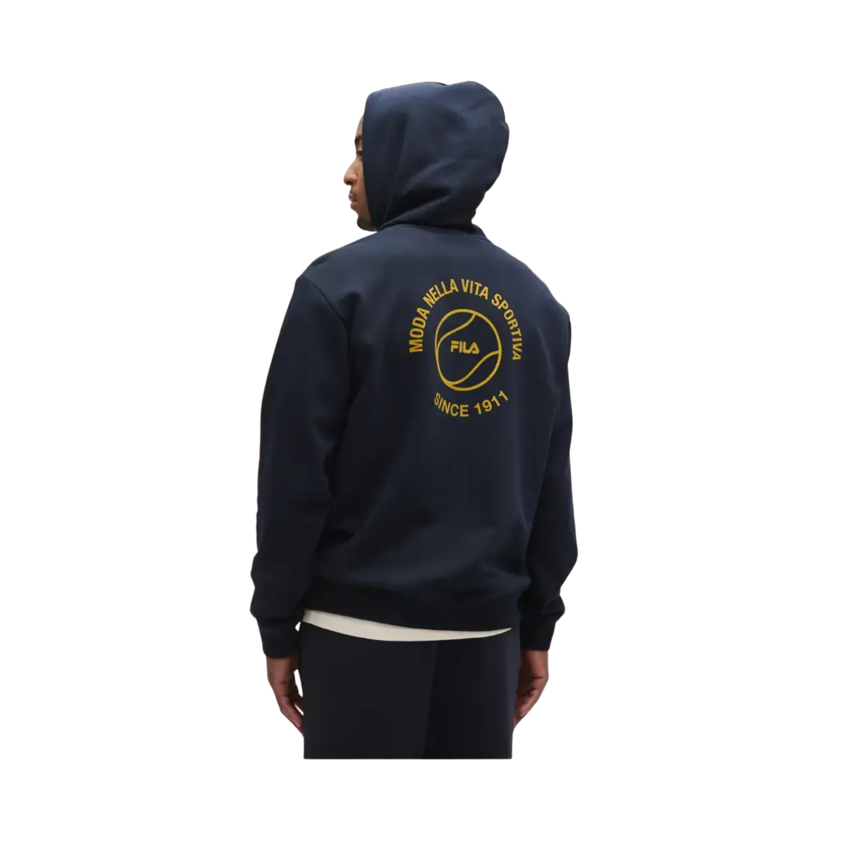 Andalo Graphic Brushed Hoodie - Dark Sapphire