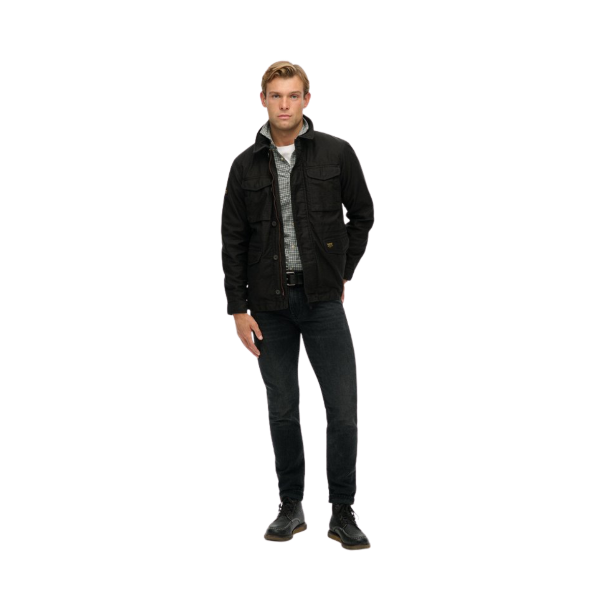 Collared M65 Jacket - 12A Jet Black