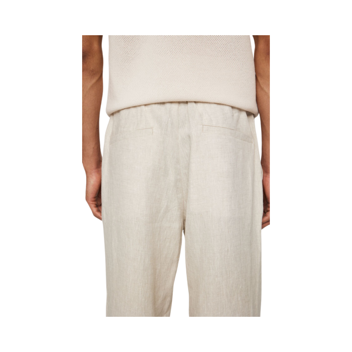 Noah Drape Linen Pants - Moonbeam