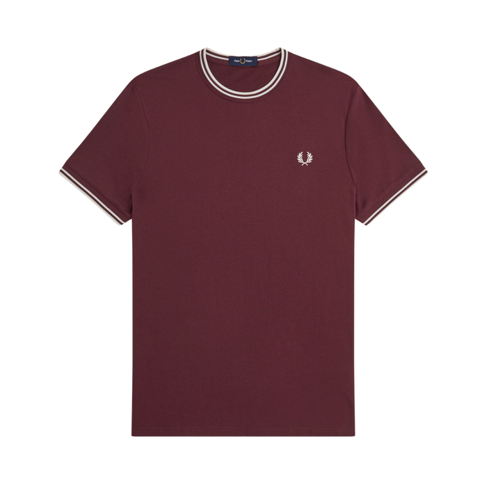 Twin Tipped T-Shirt - Oxblood/Ecru