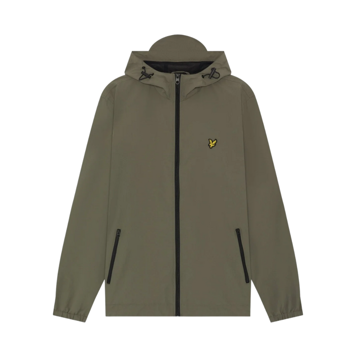 Contrast Hooded Jacket - Khaki Ash
