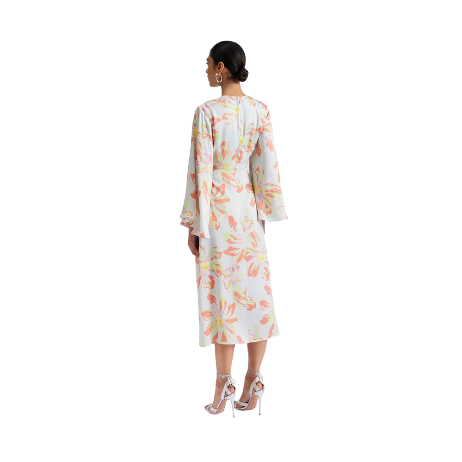 Isadora Wide Sleeve Midi Dress - Blue