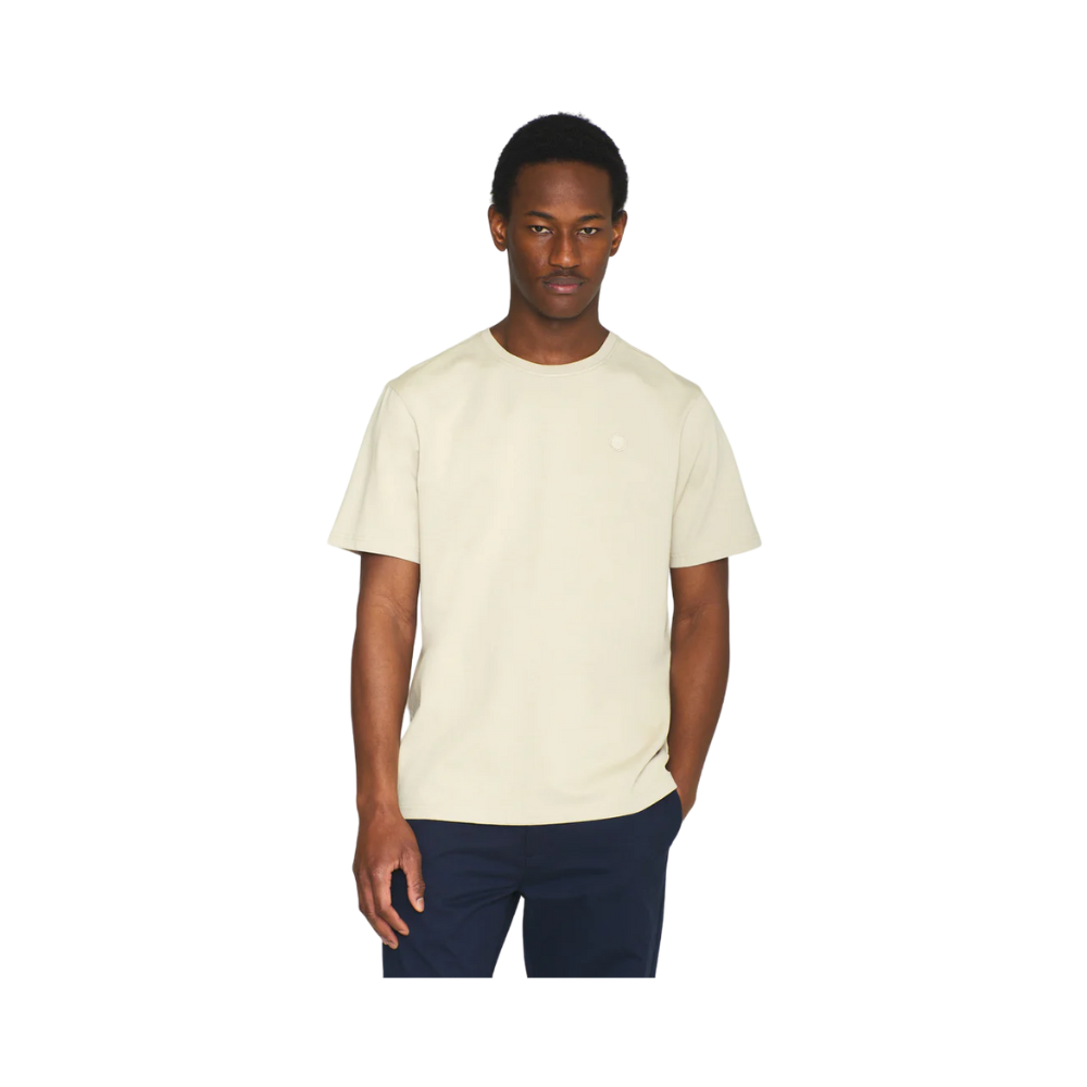 Loke Badge tee - Light feather gray