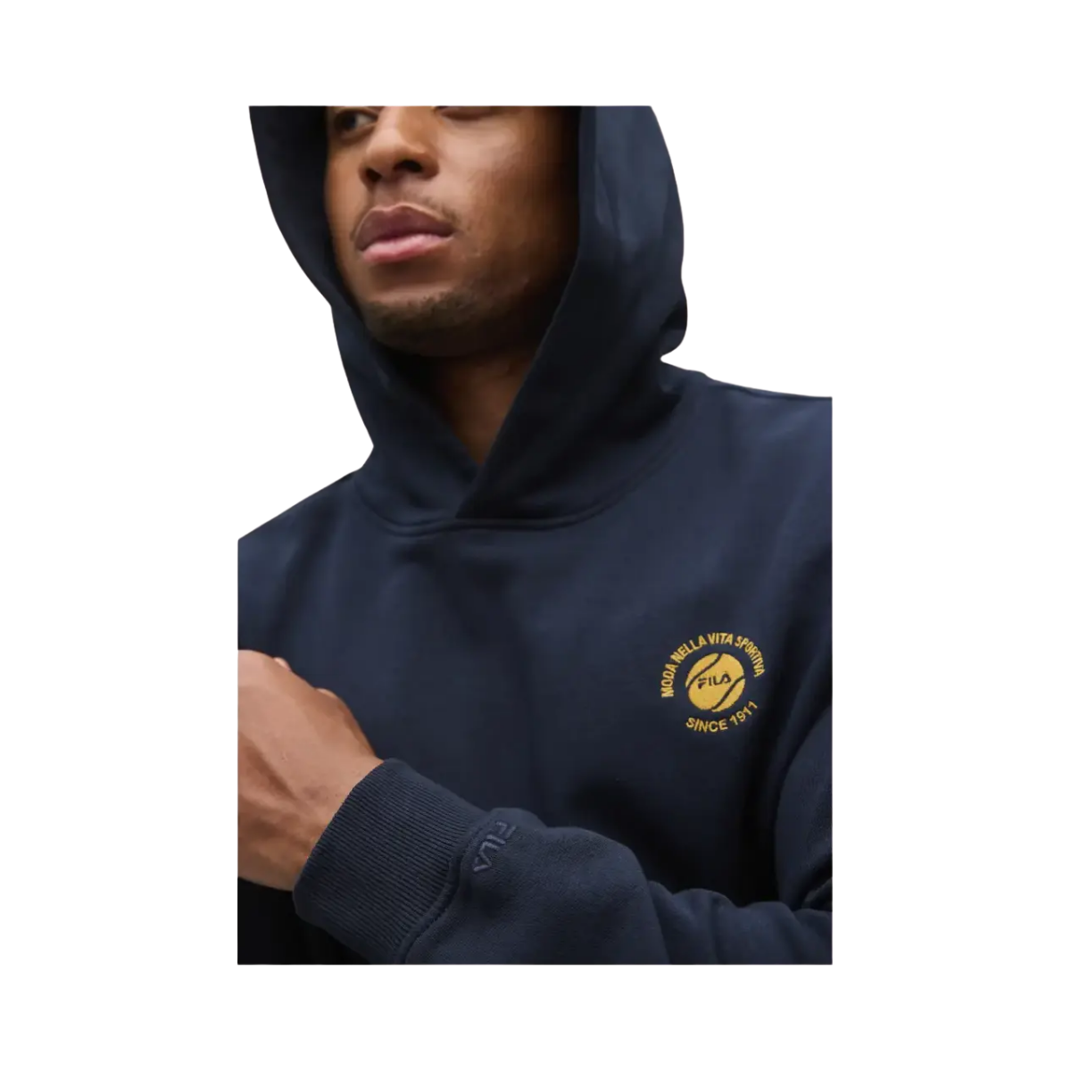 Andalo Graphic Brushed Hoodie - Dark Sapphire