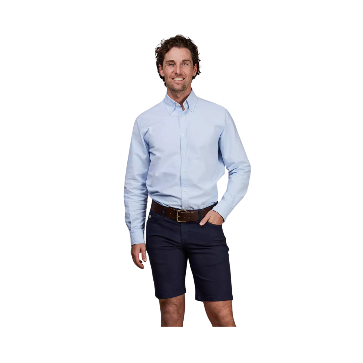 5-PKT PAN OXFORD SHORTS, NAVY 48, S - 48	NAVY 48